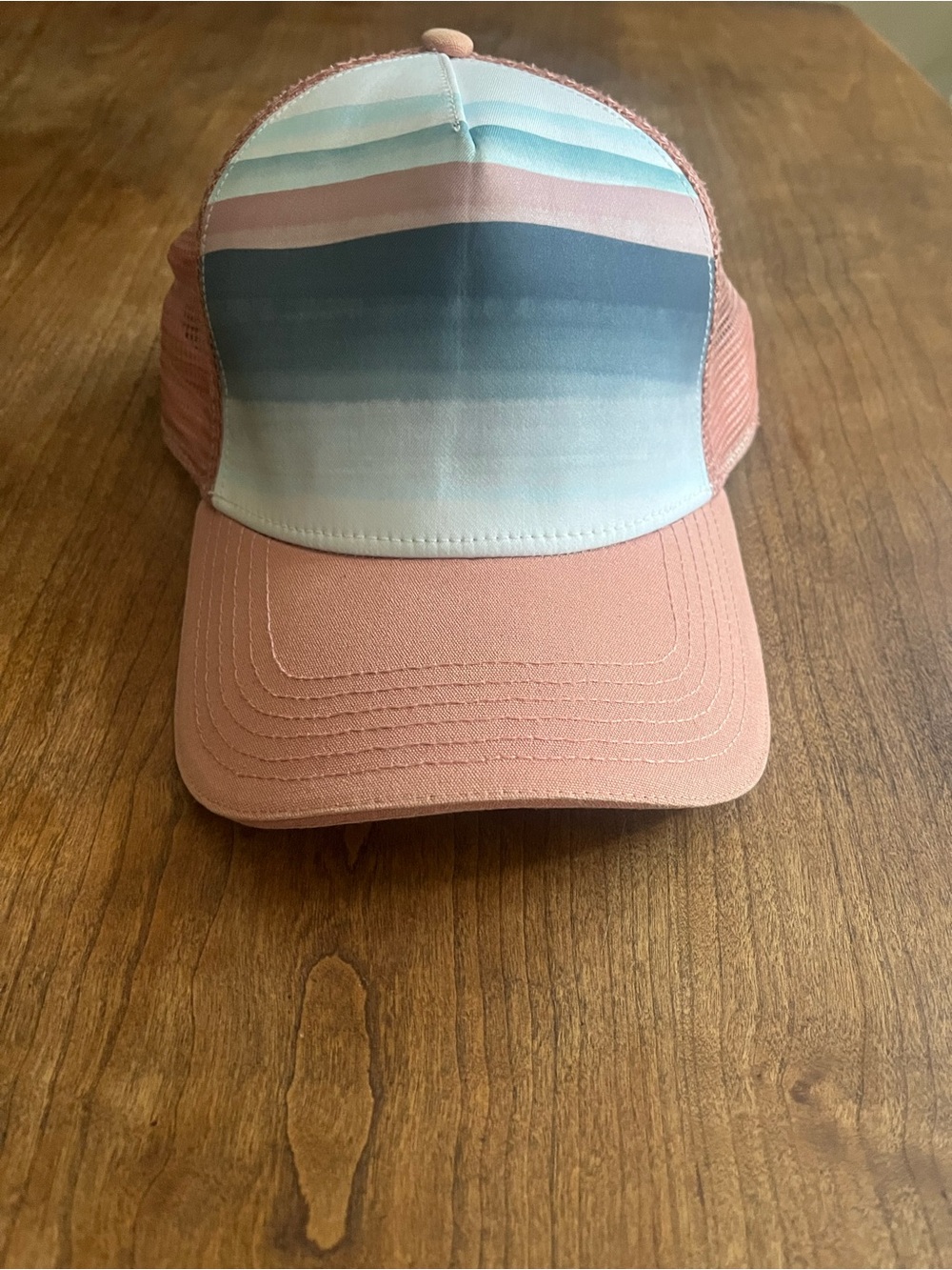 Prana Striped Pastel Trucker Hat - Pink & Blue